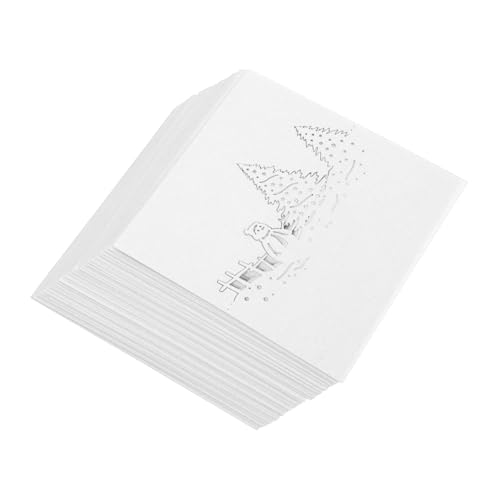 MUELODSIC 50 Stück Weihnachtsschneeme -Tischkarte Sitzplatzkarten für Bankette Platzkarten mit Namen weihnachtliche Tischdekoration Tischbestuhlungskarten leere Tischkarten Papier Weiß von MUELODSIC