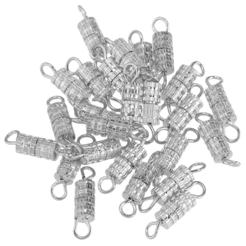 MUELODSIC 50Stücke Schraubverschluss für Schmuckherstellung Hochwertige Steckverbinder für Halskette und Armband DIY für Bastelprojekte und Reparaturen von MUELODSIC
