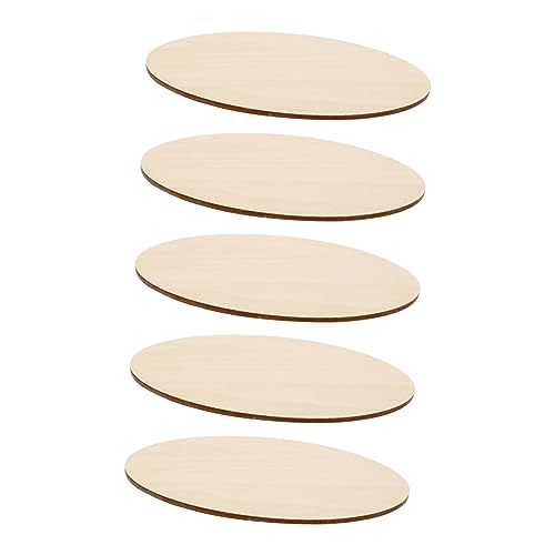 MUELODSIC 5Stücke Runde Holzscheiben Hochwertigem Naturholz für DIY Projekte Basteln Hochzeitsdekoration und Anwendungen von MUELODSIC