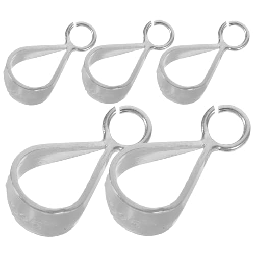 MUELODSIC 5Stücke Silber Anhängerverschlüsse Klemmbügel für Schmuckherstellung Dekorative Charm Halter Installieren DIY Projekte von MUELODSIC