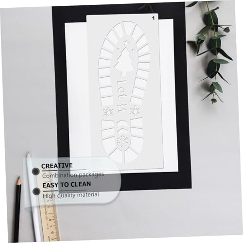 MUELODSIC 6 Blätter Teiliges Weihnachts Schablonen mit Verschiedenen Fußabdruck Mustern Wiederverwendbar Kinderfreundlich Langlebig Sicher für DIY Basteln Malen Zeichnen Scrapbooking und MUELODSIC 6 Blätter Teiliges Weihnachts Schablonen mit Verschiedenen Fußabdruck Mustern Wiederverwendbar Kinderfreundlich Langlebig Sicher für DIY Basteln Malen Zeichnen Scrapbooking und von MUELODSIC
