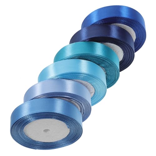 MUELODSIC 6 Rollen Bunte Satinbänder Glänzendes Geschenkband Zuschneidbares Dekoband für Basteln Geschenkverpackung DIY Festliche Schleifen Langlebiges Waschbares Material MUELODSIC 6 Rollen Bunte Satinbänder Glänzendes Geschenkband Zuschneidbares Dekoband für Basteln Geschenkverpackung DIY Festliche Schleifen Langlebiges Waschbares Material von MUELODSIC