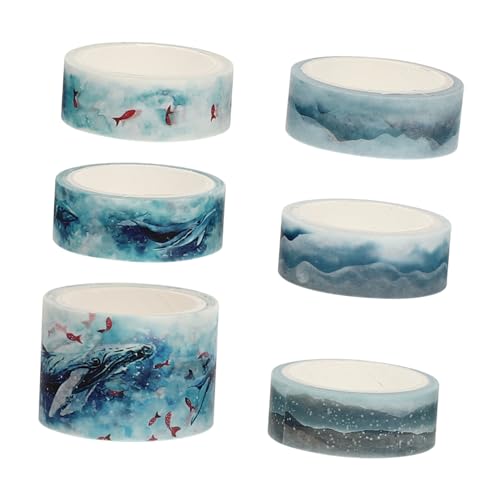 MUELODSIC 6 Rollen Farbiges Washi Tape Klebeband für DIY Scrapbooking Dekorative Diary Decor Tapes mit Lebendigen Mustern Leicht Tragbar für Fotoalben und Kreative Bastelprojekte MUELODSIC 6 Rollen Farbiges Washi Tape Klebeband für DIY Scrapbooking Dekorative Diary Decor Tapes mit Lebendigen Mustern Leicht Tragbar für Fotoalben und Kreative Bastelprojekte von MUELODSIC