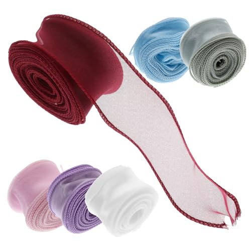 MUELODSIC 6 Rollen Teiliges Satinband Yards Glattes Breites Geschenkband in Farben Zuschneidbares Bastelband für Blumenverpackung Partydeko Geschenkverpackung MUELODSIC 6 Rollen Teiliges Satinband Yards Glattes Breites Geschenkband in Farben Zuschneidbares Bastelband für Blumenverpackung Partydeko Geschenkverpackung von MUELODSIC