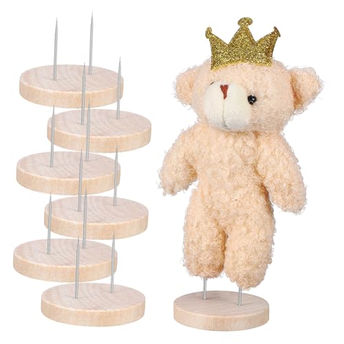MUELODSIC 6 Stück Holz Puppenständer Filzpuppen Display Basis Nadel Filzen Halter für Handgefertigte Puppen DIY Bastelzubehör MUELODSIC 6 Stück Holz Puppenständer Filzpuppen Display Basis Nadel Filzen Halter für Handgefertigte Puppen DIY Bastelzubehör von MUELODSIC