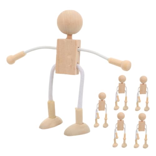 MUELODSIC 6 Stück Kleine Holzfiguren zum Basteln DIY Holzpuppen zum Bemalen Langlebige Holzfiguren Dekoration Kinderhandwerk Fördert Fantasie und Motorische Fähigkeiten MUELODSIC 6 Stück Kleine Holzfiguren zum Basteln DIY Holzpuppen zum Bemalen Langlebige Holzfiguren Dekoration Kinderhandwerk Fördert Fantasie und Motorische Fähigkeiten von MUELODSIC