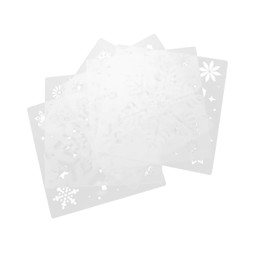 MUELODSIC 6 Stück Malvorlage malen Schneeflockenformen Kind Frohe Weihnachten-Schablone Schneeflocken-Handwerk Weihnachtsschablonen DIY-Vorlagen Weihnachts-Schneeflocke-Vorlagen pp Weiß MUELODSIC 6 Stück Malvorlage malen Schneeflockenformen Kind Frohe Weihnachten-Schablone Schneeflocken-Handwerk Weihnachtsschablonen DIY-Vorlagen Weihnachts-Schneeflocke-Vorlagen pp Weiß von MUELODSIC