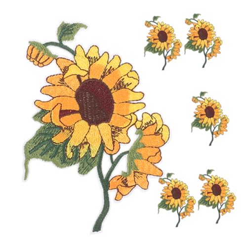 MUELODSIC 6 Stück Sonnenblumen Bügelbilder zum Aufbügeln Bestickte Blumen Aufnäher für Kleidung Jacken Hosen Shirts Strapazierfähige DIY Applikationen für Reparatur und Dekoration MUELODSIC 6 Stück Sonnenblumen Bügelbilder zum Aufbügeln Bestickte Blumen Aufnäher für Kleidung Jacken Hosen Shirts Strapazierfähige DIY Applikationen für Reparatur und Dekoration von MUELODSIC