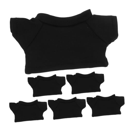 MUELODSIC 6 Stück T Shirts aus Weichem mit Feiner Verarbeitung Klassisch Geschnitten für DIY Kuscheltierkleidung und Puppenbären Schwarzes Basic Shirt für Plüschtiere MUELODSIC 6 Stück T Shirts aus Weichem mit Feiner Verarbeitung Klassisch Geschnitten für DIY Kuscheltierkleidung und Puppenbären Schwarzes Basic Shirt für Plüschtiere von MUELODSIC