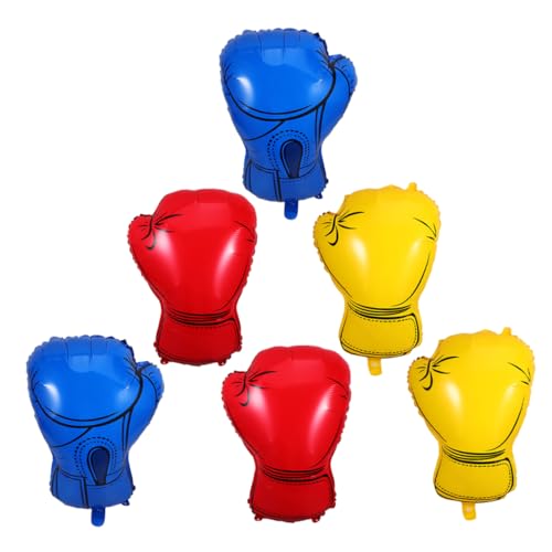 MUELODSIC 6 Stück Teiliges Boxhandschuh Folienballons Bunte Aufblasbare Partydekoration für Box und Wrestling Motto Lebendige Farben für Jungengeburtstag und Sportveranstaltungen MUELODSIC 6 Stück Teiliges Boxhandschuh Folienballons Bunte Aufblasbare Partydekoration für Box und Wrestling Motto Lebendige Farben für Jungengeburtstag und Sportveranstaltungen von MUELODSIC