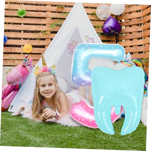 MUELODSIC 6 Stück Teiliges Große Partydeko Cartoon Zahnform Blau Lustige Babyparty Geburtstag Deko für Wand Tür Fenster und Decke MUELODSIC 6 Stück Teiliges Große Partydeko Cartoon Zahnform Blau Lustige Babyparty Geburtstag Deko für Wand Tür Fenster und Decke von MUELODSIC