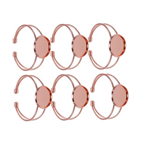 MUELODSIC 6 Stück Teiliges Rundes Kupfer Y Förmiges Armband Basis Verstellbar Roségoldfarben Langlebig und Rostfrei für DIY Schmuckherstellung Kupfer Anhänger MUELODSIC 6 Stück Teiliges Rundes Kupfer Y Förmiges Armband Basis Verstellbar Roségoldfarben Langlebig und Rostfrei für DIY Schmuckherstellung Kupfer Anhänger von MUELODSIC