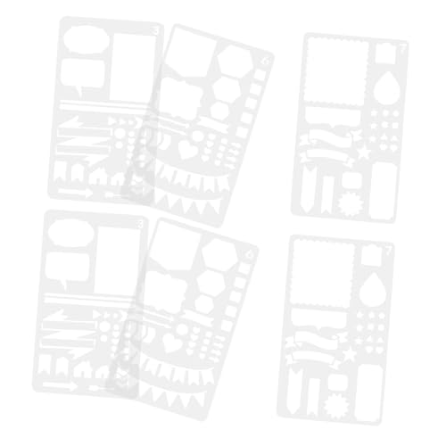 MUELODSIC 6 Stück Teiliges Schablonenset aus Robustem Pet für DIY Journal und Malerei Wiederverwendbare Portable Zeichenschablonen mit Vielfältigen Mustern für Scrapbooking und MUELODSIC 6 Stück Teiliges Schablonenset aus Robustem Pet für DIY Journal und Malerei Wiederverwendbare Portable Zeichenschablonen mit Vielfältigen Mustern für Scrapbooking und von MUELODSIC