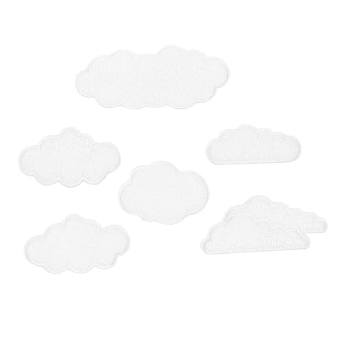 MUELODSIC 6 Stück Teiliges Wolken Aufnäher Kleine Gestickte Applikationen für Jeans Jacken und Rucksäcke Strapazierfähige DIY Kleidung Flicken Weiche und Modische Wolken Sticker MUELODSIC 6 Stück Teiliges Wolken Aufnäher Kleine Gestickte Applikationen für Jeans Jacken und Rucksäcke Strapazierfähige DIY Kleidung Flicken Weiche und Modische Wolken Sticker von MUELODSIC