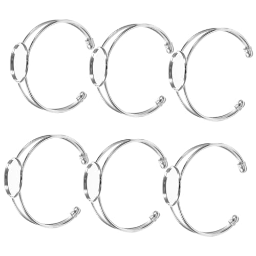 MUELODSIC 6 Stück Y Förmige Armband Basis aus Kupfer Silberfarben Verstellbar Langlebig für DIY Schmuckherstellung und Glasperlen Zubehör MUELODSIC 6 Stück Y Förmige Armband Basis aus Kupfer Silberfarben Verstellbar Langlebig für DIY Schmuckherstellung und Glasperlen Zubehör von MUELODSIC