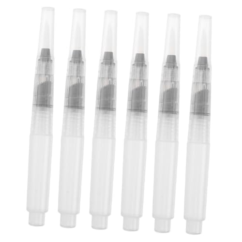MUELODSIC 6 Stück wasserlösliche Buntstifte bleistifte Briefschließer weißer Stift weiße Marker für schwarzes Papier weiße Tinte Briefbefeuchtungs- und Versiegelungsgerät Plastik Transparent von MUELODSIC