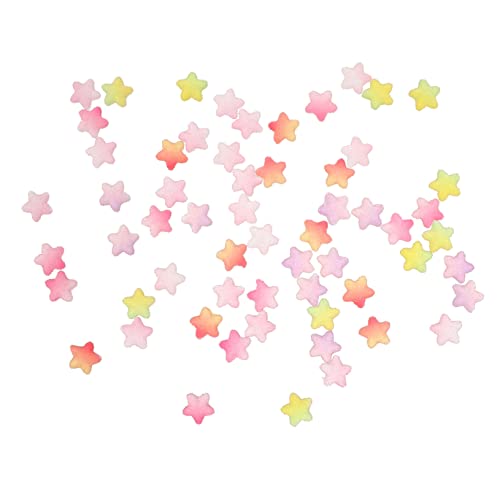 MUELODSIC 60 Stück Stern Charms Weiche Farbverlauf Resin Deko für Handyhüllen und DIY Projekte für Scrapbooking Fotoalben und Mehr von MUELODSIC