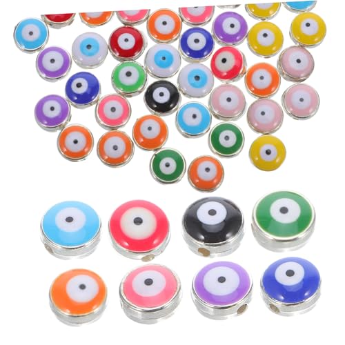 MUELODSIC 60 Stück Teiliges Evil Eye Perlen Flach Runde Resin Anhänger Bunte Schutz Charms für Diy Schmuck Armbänder Halsketten Ohrringe Schlüsselanhänger und Bastelprojekte MUELODSIC 60 Stück Teiliges Evil Eye Perlen Flach Runde Resin Anhänger Bunte Schutz Charms für Diy Schmuck Armbänder Halsketten Ohrringe Schlüsselanhänger und Bastelprojekte von MUELODSIC