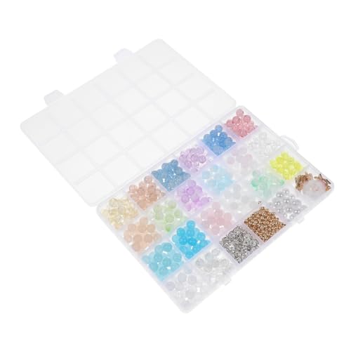 MUELODSIC 670 Stück Teiliges Perlen aus Langlebigem Bunte und Einfarbige Beads mit Abstandhalter für DIY Armbandherstellung Glatte Oberfläche Angenehmes Tragegefühl zum Auffädeln und von MUELODSIC