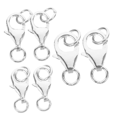MUELODSIC 6Stücke Hummerverschlüsse für Schmuckherstellung DIY Offene Ringe für Armbänder und Halsketten Praktische Verbindungslösung für Ihre von MUELODSIC