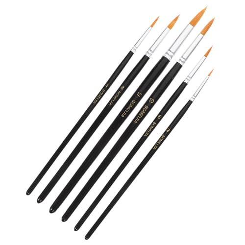 MUELODSIC 6Stücke Teiliges Künstlerpinsel Ölgemälde Pinsel für Präzise Malerei Nylonborsten für Aquarell für Künstler und Hobbyisten Langlebig und Einfach MUELODSIC 6Stücke Teiliges Künstlerpinsel Ölgemälde Pinsel für Präzise Malerei Nylonborsten für Aquarell für Künstler und Hobbyisten Langlebig und Einfach von MUELODSIC
