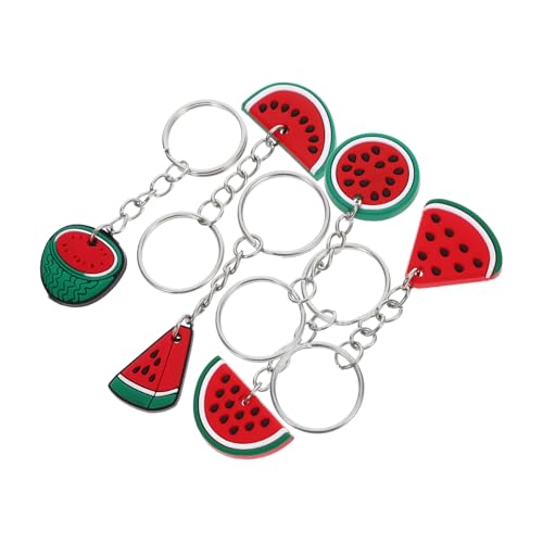 MUELODSIC 6Stücke Wassermelonen Schlüsselanhänger Tragbarer Anhänger Geburtstagsgeschenk Langlebiger Anhänger für Wassermelonen Themenpartys und Dekorationen von MUELODSIC