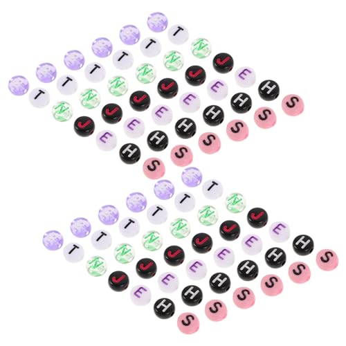 MUELODSIC 700 Stück Alphabet Perlen Für Armbänder Alphabet Buchstaben Perlen Winzige Buchstaben Perlen Buchstaben Perlen Bunte Perlen Buchstaben Farbige Perlen Perlenanhänger von MUELODSIC