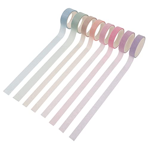 MUELODSIC 8 Rollen Washi Tape Set Bunte Dekorationsbänder für Scrapbooking DIY Projekte Planer und Journale für Studenten Geburtstage und Feiertage von MUELODSIC