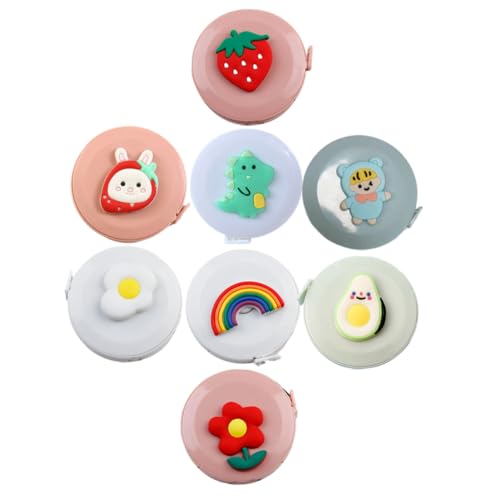 MUELODSIC 8 Stck Teiliges Mini Maßband Einziehbare Flexible Cartoon Maßbänder aus Kunststoff und Silikon Doppelseitig Kompakt für Körper und Nähmaße für DIY Handarbeit Reise MUELODSIC 8 Stck Teiliges Mini Maßband Einziehbare Flexible Cartoon Maßbänder aus Kunststoff und Silikon Doppelseitig Kompakt für Körper und Nähmaße für DIY Handarbeit Reise von MUELODSIC