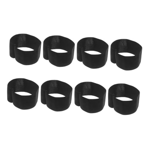 MUELODSIC 8 Stück Elastische Schwarze Armbänder für Sportveranstaltungen Anpassbar für Fußball Hockey Rugby und Gedenkfeiern von MUELODSIC