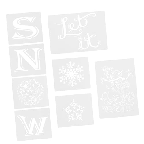 MUELODSIC 8 Stück Teiliges DIY Weihnachts Schablonen Wiederverwendbare Malvorlagen Umweltfreundlichem Material Hohles Musterdesign für Kreative für Bastelarbeiten und Festliche Dekoration MUELODSIC 8 Stück Teiliges DIY Weihnachts Schablonen Wiederverwendbare Malvorlagen Umweltfreundlichem Material Hohles Musterdesign für Kreative für Bastelarbeiten und Festliche Dekoration von MUELODSIC