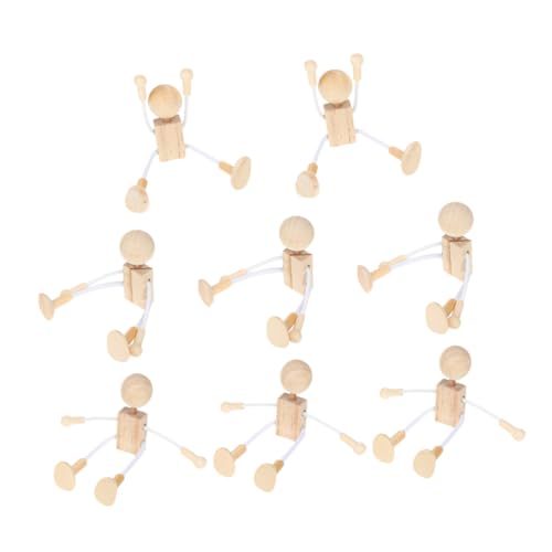 MUELODSIC 8 Stück Teiliges Holzfiguren zum Bemalen DIY Holzpuppen Bastelset für Natürliche Holzroboter Pädagogisches Kreativspielzeug Feinmotorik und Fantasieentwicklung MUELODSIC 8 Stück Teiliges Holzfiguren zum Bemalen DIY Holzpuppen Bastelset für Natürliche Holzroboter Pädagogisches Kreativspielzeug Feinmotorik und Fantasieentwicklung von MUELODSIC