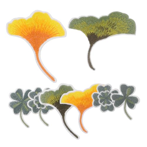 MUELODSIC 8 Stück Teiliges Set Selbstklebende Stoffaufnäher mit Farbverlauf Ginkgo und Vierblättrigem Kleeblatt Farbecht Vielseitig für Kleidung Schuhe Taschen Kreative Diy Dekoration MUELODSIC 8 Stück Teiliges Set Selbstklebende Stoffaufnäher mit Farbverlauf Ginkgo und Vierblättrigem Kleeblatt Farbecht Vielseitig für Kleidung Schuhe Taschen Kreative Diy Dekoration von MUELODSIC