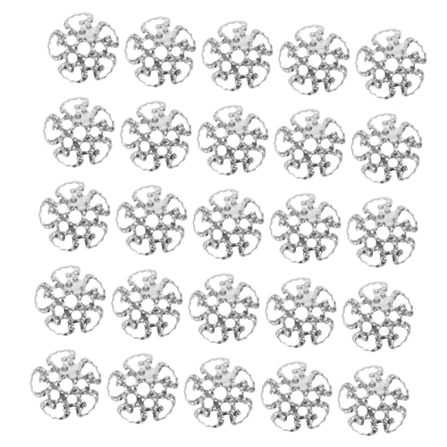 MUELODSIC 800 Stück Vintage Blüten Perlenkappen Metall Spacer Bead Caps mit Filigranem Schneeflockenmuster für DIY Schmuckherstellung Armband Ohrringe Halskette Zubehör von MUELODSIC