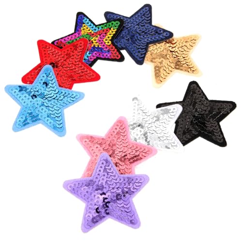 MUELODSIC 9 Stück Selbstklebende Stern Pailletten Aufnäher Teiliges für DIY Kleidung Reparatur Langlebige Flexible Stoffaufkleber zum Aufbügeln Jacken Taschen Hüte Hosen Rucksäcke MUELODSIC 9 Stück Selbstklebende Stern Pailletten Aufnäher Teiliges für DIY Kleidung Reparatur Langlebige Flexible Stoffaufkleber zum Aufbügeln Jacken Taschen Hüte Hosen Rucksäcke von MUELODSIC