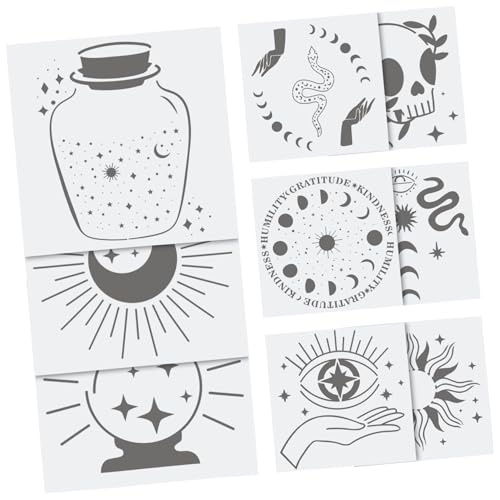 MUELODSIC 9 Stück Teiliges Wiederverwendbarer Pet Zeichenschablonen mit Hohlem Sternzeichen design Langlebige Malvorlagen für DIY Wandmalerei und Bastelprojekte Geruchlos und Leicht zu MUELODSIC 9 Stück Teiliges Wiederverwendbarer Pet Zeichenschablonen mit Hohlem Sternzeichen design Langlebige Malvorlagen für DIY Wandmalerei und Bastelprojekte Geruchlos und Leicht zu von MUELODSIC