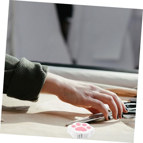 MUELODSIC Automatisches Teleskopisches Maßband mit Cartoon Katzenpfoten Motiv Kleines Flexibles Maßband für Körper Stoffmessungen Duale Einteilung Tragbar für Schneiderei und Näherinnen von MUELODSIC