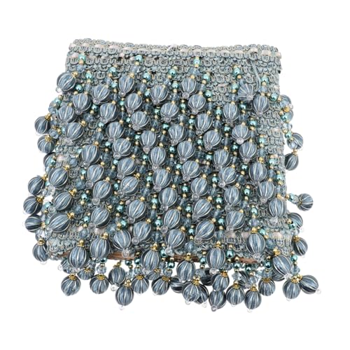 MUELODSIC Beaded Fringe Trim Vorhangfransen aus Polyesterseide Dekoratives Gardinenband für DIY Langlebiges Kunststoffmaterial Einfach zu Schneiden Geeignet für Wohn und Schlafzimmer MUELODSIC Beaded Fringe Trim Vorhangfransen aus Polyesterseide Dekoratives Gardinenband für DIY Langlebiges Kunststoffmaterial Einfach zu Schneiden Geeignet für Wohn und Schlafzimmer von MUELODSIC