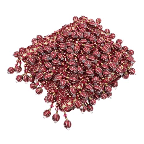 MUELODSIC Beaded Tassel Pendant Vorhangfranse Rot Polyester Satin Fransenborte DIY Gardinen und Sofa Dekoration Strapazierfähig Leicht Zuschneidbar für Wohnzimmer und Schlafzimmer MUELODSIC Beaded Tassel Pendant Vorhangfranse Rot Polyester Satin Fransenborte DIY Gardinen und Sofa Dekoration Strapazierfähig Leicht Zuschneidbar für Wohnzimmer und Schlafzimmer von MUELODSIC