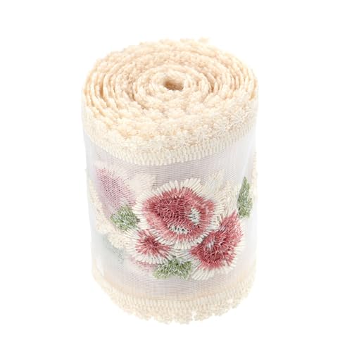 MUELODSIC Besticktes Rosen Spitzenband DIY Nähzubehör Leichtes Atmungsaktives Spitzenband für Mode Hochzeitsdeko Geschenkverpackung Vielseitig für Handwerk und Accessoires von MUELODSIC