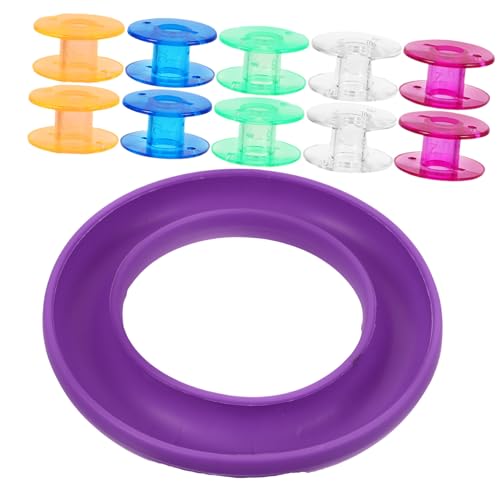 MUELODSIC Bobbin Aufbewahrungsbox Kunststoff Organizer für Kleine Spulen Robust und Bruchsicher mit Praktischem Fach für Nähzubehör für Nähmaschine und Nähkästchen Langlebiger von MUELODSIC