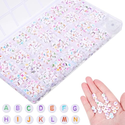 MUELODSIC Buchstabenperlen für Armbänder Alphabetperlen mit Elastischer Schnur für DIY Schmuckherstellung für Familie MUELODSIC Buchstabenperlen für Armbänder Alphabetperlen mit Elastischer Schnur für DIY Schmuckherstellung für Familie von MUELODSIC
