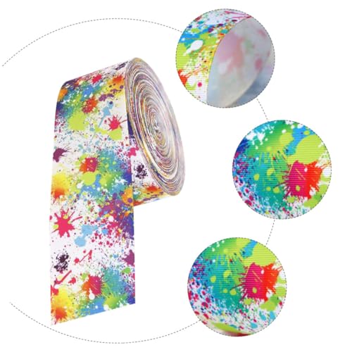 MUELODSIC Bunt Bedrucktes Jacquard webband Breit Yards DIY Geschenkverpackung Dekoratives Ripsband für Handarbeiten und Basteln von MUELODSIC