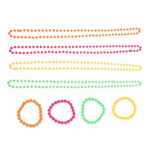MUELODSIC Buntes Neon Schmuckset Damen Armband Halskette Kit Teilig Party Schmuckset Leichte Langlebige Kunststoffperlen Modisch für Alltag und Feier MUELODSIC Buntes Neon Schmuckset Damen Armband Halskette Kit Teilig Party Schmuckset Leichte Langlebige Kunststoffperlen Modisch für Alltag und Feier von MUELODSIC