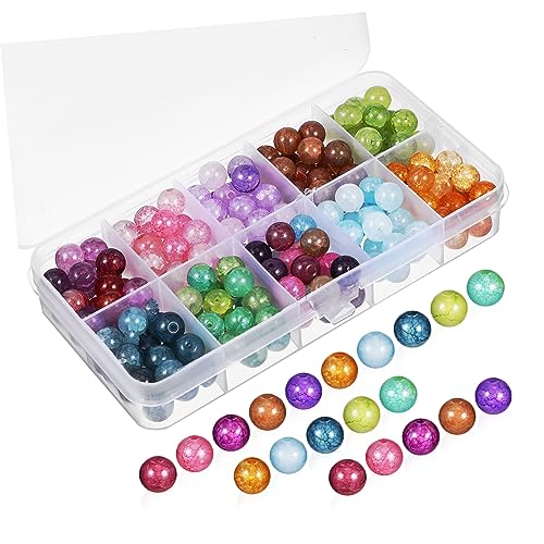 MUELODSIC Crackle Glasperlen für DIY Schmuckherstellung Bastelperlen für Ohrringe und Armbänder Verschiedenen Farben Hochwertige Bastelmaterialien MUELODSIC Crackle Glasperlen für DIY Schmuckherstellung Bastelperlen für Ohrringe und Armbänder Verschiedenen Farben Hochwertige Bastelmaterialien von MUELODSIC