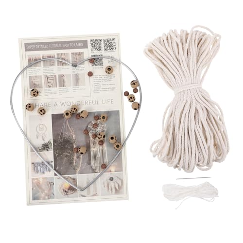 MUELODSIC DIY Dream Catcher Kit Makramee Baumwollkordel Holzperlen Herzförmig Komplettset für Anfänger und Handgemachte Wandbehänge Weihnachten Geschenkidee MUELODSIC DIY Dream Catcher Kit Makramee Baumwollkordel Holzperlen Herzförmig Komplettset für Anfänger und Handgemachte Wandbehänge Weihnachten Geschenkidee von MUELODSIC