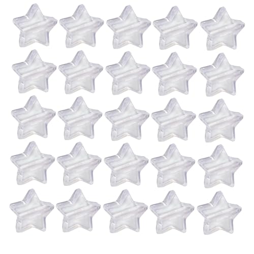 MUELODSIC DIY Perlen Weiße Acryl Sternperlen Transparent Ab Beschichtet Schmuck Bastelset für Armbänder Halsketten Ohrringe Schlüsselanhänger MUELODSIC DIY Perlen Weiße Acryl Sternperlen Transparent Ab Beschichtet Schmuck Bastelset für Armbänder Halsketten Ohrringe Schlüsselanhänger von MUELODSIC