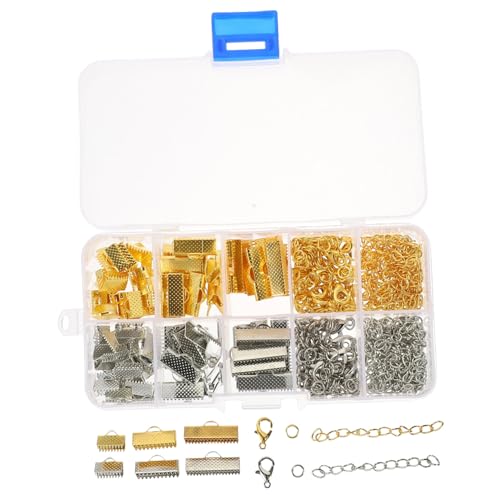 MUELODSIC DIY Schmuckset mit Hummerverschlüssen und Quetschperlen Schachtel Kettenverlängerungen und Ringe für und Armbänder Praktische Bastelzubehörteile für Kreative MUELODSIC DIY Schmuckset mit Hummerverschlüssen und Quetschperlen Schachtel Kettenverlängerungen und Ringe für und Armbänder Praktische Bastelzubehörteile für Kreative von MUELODSIC