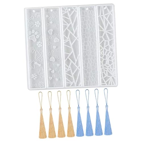 MUELODSIC DIY Silikon Lesezeichen Formen Flexible Epoxidharz Gießform mit Tasseln für Kreative Buchseiten Marker Kunsthandwerk MUELODSIC DIY Silikon Lesezeichen Formen Flexible Epoxidharz Gießform mit Tasseln für Kreative Buchseiten Marker Kunsthandwerk von MUELODSIC
