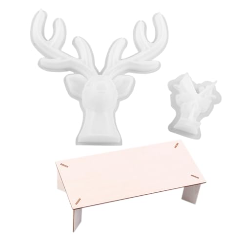 MUELODSIC DIY Silikonform für Hirschgeweih Dekoration mit Holzständer Langlebige Gießform für Epoxidharz Ornamente Kreative Desktop Deko Geeignet für Erwachsene MUELODSIC DIY Silikonform für Hirschgeweih Dekoration mit Holzständer Langlebige Gießform für Epoxidharz Ornamente Kreative Desktop Deko Geeignet für Erwachsene von MUELODSIC